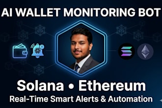 build ai powered wallet monitoring bot solana and ethereum, smart alerts