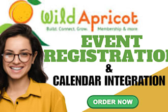 handle wild apricot event registration setup application form integrate calendar
