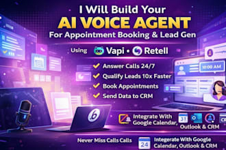 setup ai voice agent for appointment booking and lead gen using vapi, retell