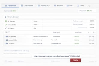 do fast and reliable high quality restream, vod, live tv, sport with connection