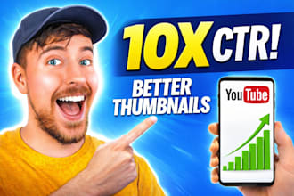 design viral youtube thumbnails for gaming and irl content
