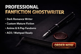 be your fanfiction ghostwriter for dark romance and nsfw erotica