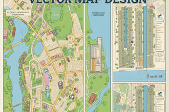 design custom illustrated maps, city maps and professional location map design