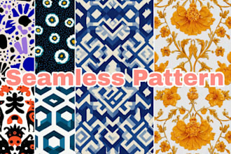 create seamless pattern for fabric, textile and wallpaper