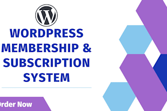 create wordpress membership or subscription system website