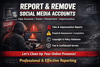 do mass reports to remove facebook instagram tiktok youtube google linkedin