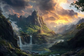 design amazing fantasy landscape