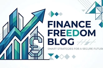 design a professional and modern finance blog logo