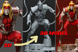 sculpt 3d character model figurine miniature warhammer 40k model for 3d printing