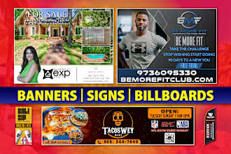 design custom banners and signage design for your business