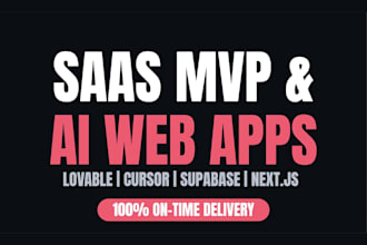 build your saas mvp or ai web app with lovable and cursor ai