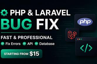 fix laravel bugs, API errors and backend issues fast