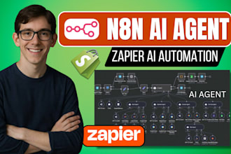 setup n8n shopify automation make com ai receptionist n8n ai agent ghl workflows