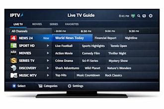 create a custom iptv app with live TV, vod TV, epg and VPN support