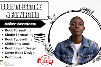 do print book formatting and book layout design paperback cover for amazon kdp