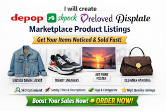 faire folksy laced depop shpock preloved displate marketplace product listing
