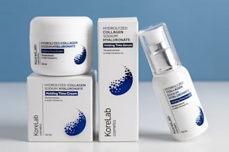 do modern cosmetic and skin care label and package design