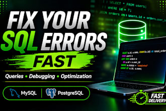 write sql queries and fix database issues