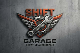 design a bold and professional garage logo for your business