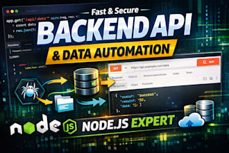 create web scraping API and automation system using nodejs