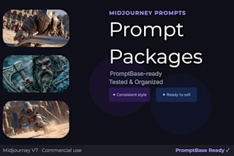 create professional prompt packages for promptbase
