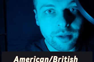 record british or american male voice over for youtube narration