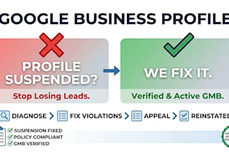 fix suspended gmb profile and do google business profile verification