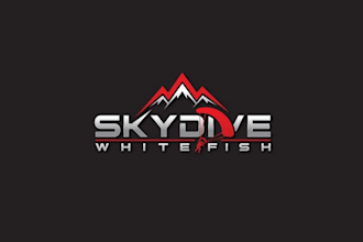 create a crisp logo for a contemporary skydive company