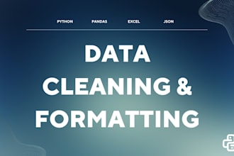 clean messy data and format CSV, excel, json files using python