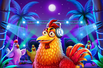 do funny animal digital painting