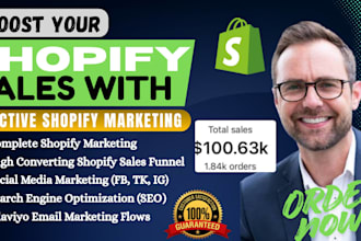 promote shopify store, shopify marketing or sales funnel to boost shopify sales