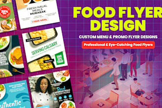 design eye catching food flyer for your restaurant or cafe