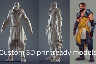 sculpt high quality 3d model, character, and figure for 3d printing in blender