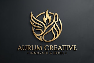 design a luxurious and elegant gold logo for your brand