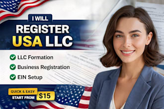 register USA llc registration, llc formation, business registration, ein setup
