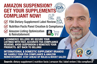 provide fda dietary supplement label review, nutrition facts, and amazon listing