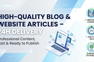 write SEO blog articles and website content fast