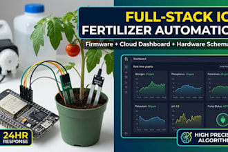 develop iot firmware and cloud dashboards for automated fertilization
