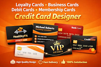 loyalty cards business card debit card membership card credit card designer
