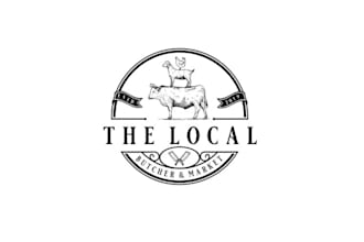 design artistic local butcher shop logo