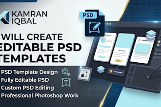 create professional PSD templates, editable PSD files, custom PSD designs