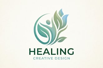 design a calming and professional healing logo