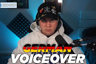 record a german voice over in a young male voice