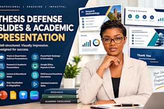 design educational presentation, lecture slides design, redesign thesis defense