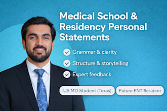 edit personal statements and secondaries for medical school