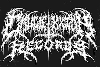 create unique metal typography producer dj logo design