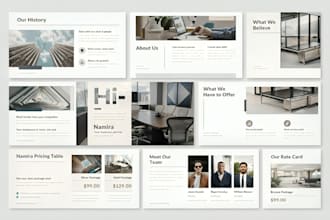design marketing agency pitch deck presentation for clients on powerpoint
