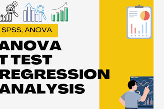 do anova, t test, regression, chi square