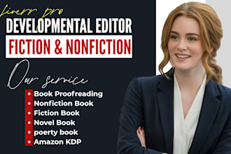 be developmental book editor of nonfiction fiction  book novel poerty amazonkdp