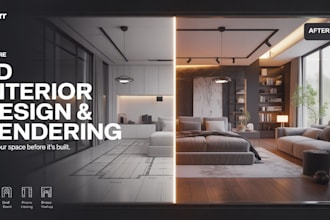 do 3d bedroom interior design 3d rendering and modeling, 3d visualization